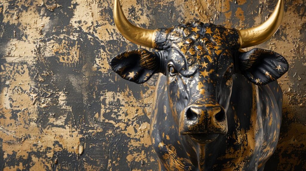 Astrologisches Symbol des Stier Sternzeichens