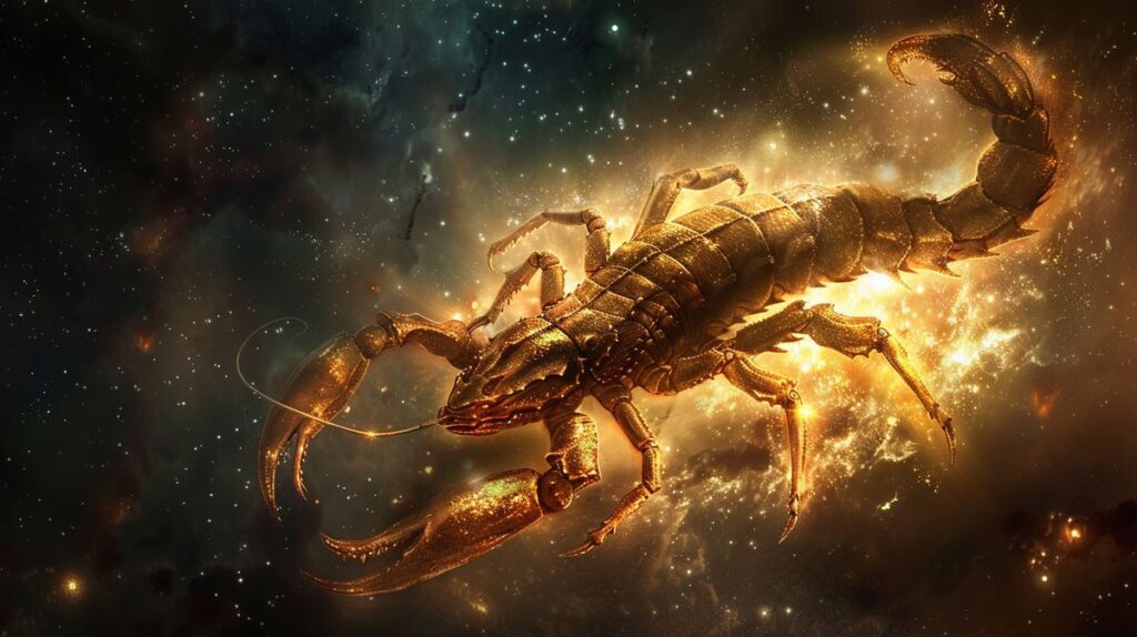 Detaillierte Darstellung des Skorpion Sternzeichens im Astrologie-Kontext