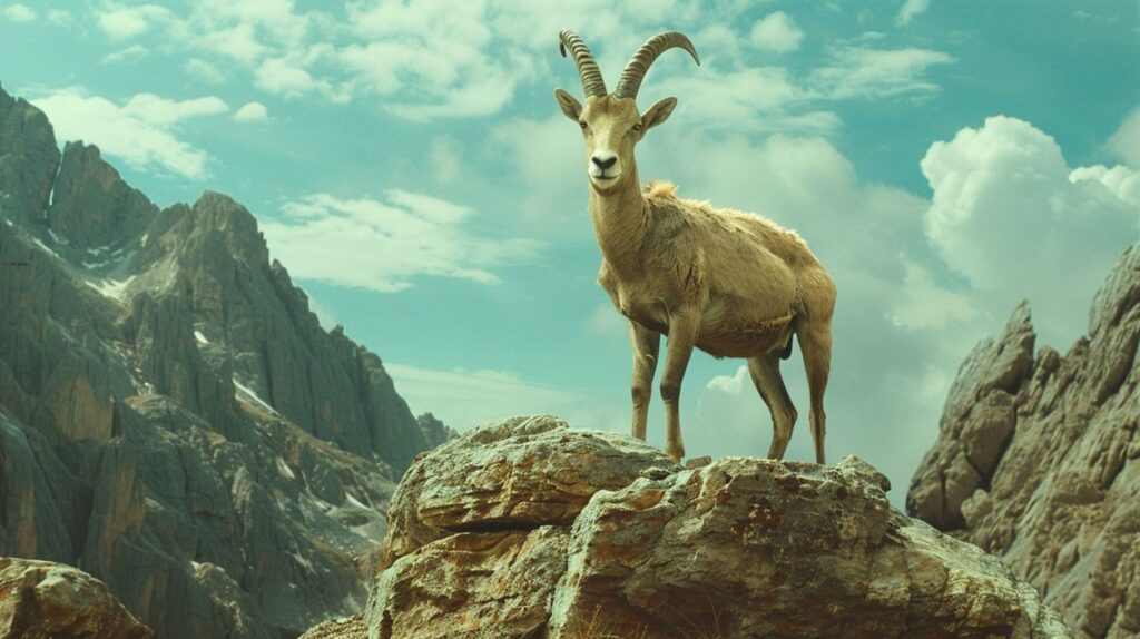 Illustration des Steinbock Sternzeichens in lebendigen Farben