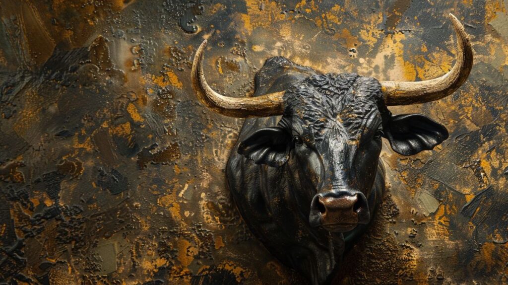Astrologisches Symbol des Stier Sternzeichens