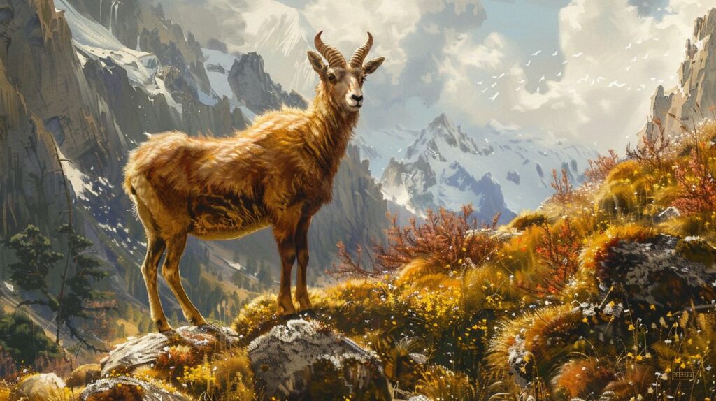 Detailgetreues Bild des Steinbock Sternzeichens im Sternenhimmel